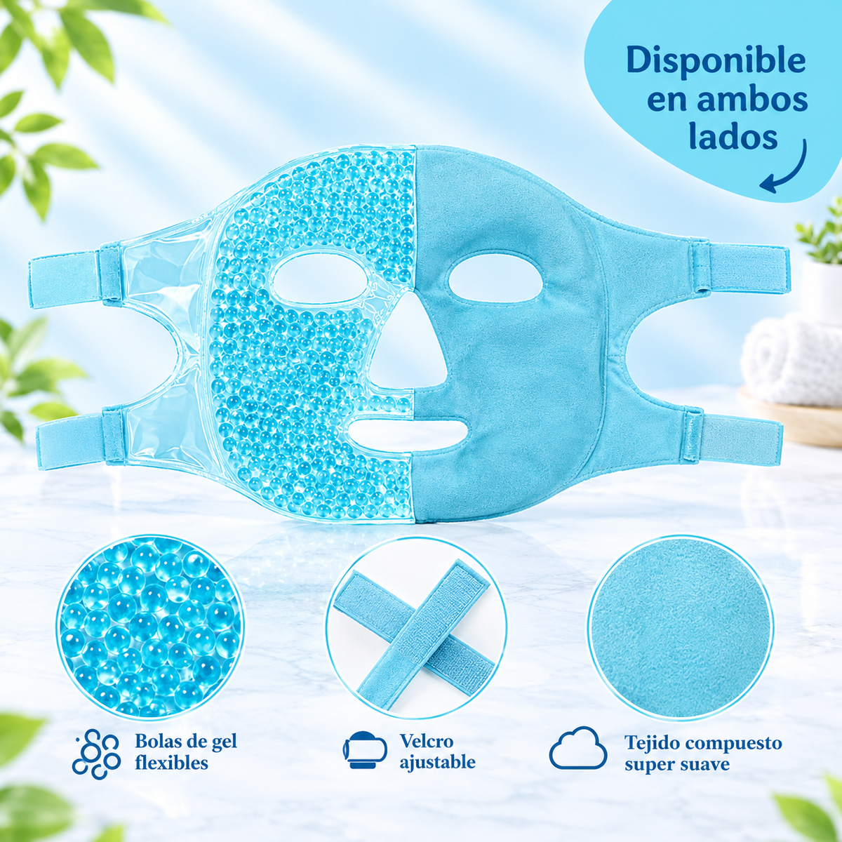 Mascarilla de Gel Frío/Calor™ – Alivio para Cabeza y Ojos