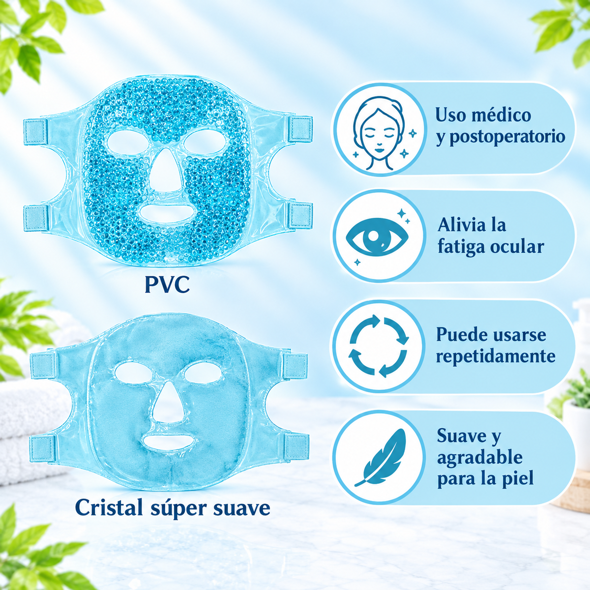 Mascarilla de Gel Frío/Calor™ – Alivio para Cabeza y Ojos