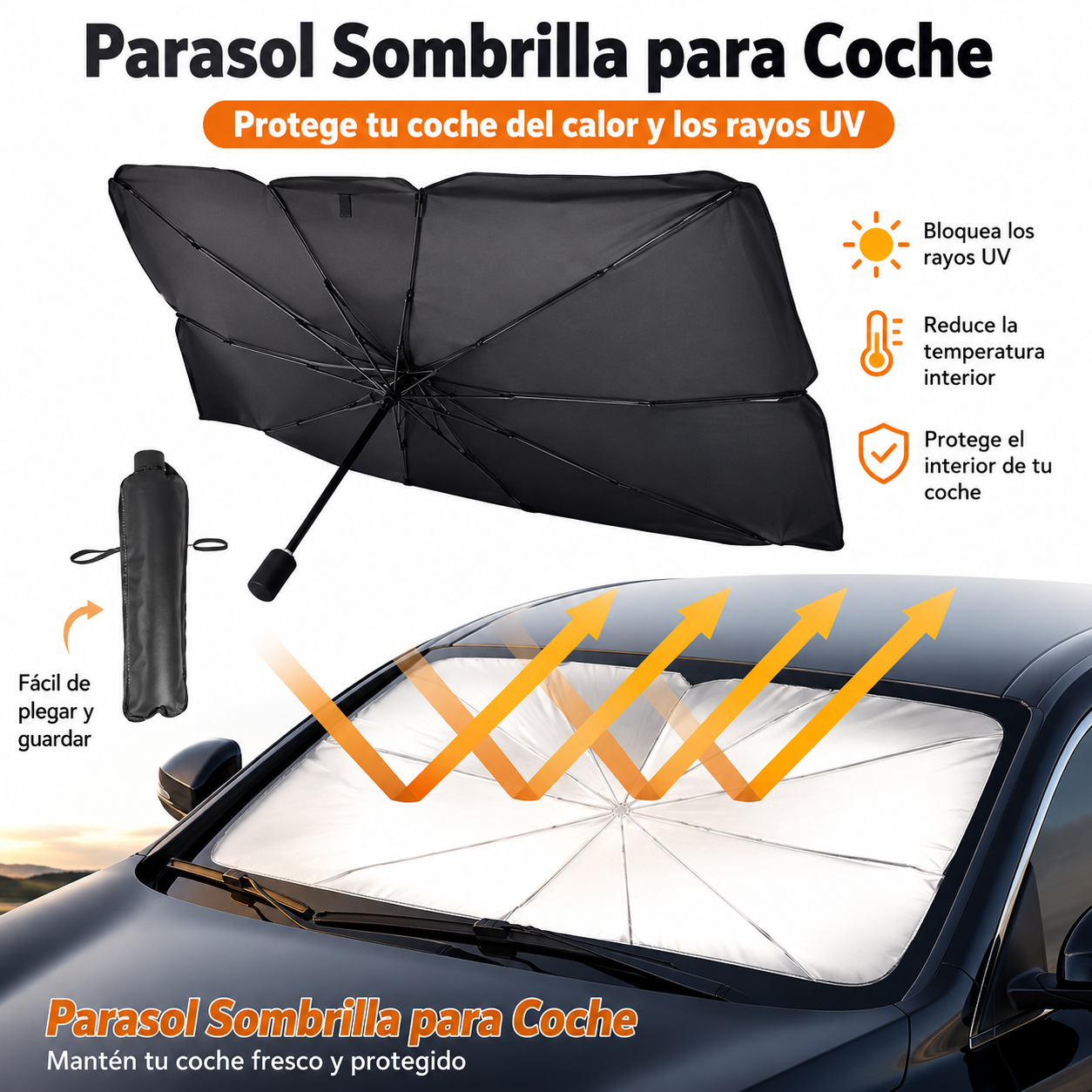 Parasol plegable de coche universal